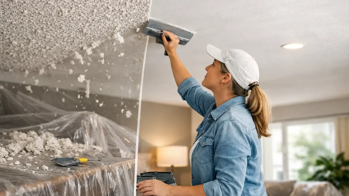 A Popcorn Ceiling Makeover Case Study Done Right