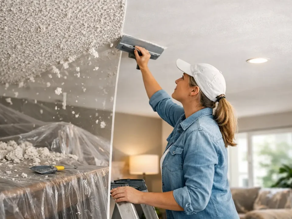 A Popcorn Ceiling Makeover Case Study Done Right